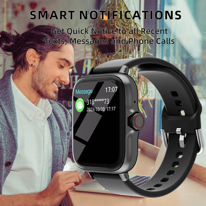 Waterproof Smart Watch with Call Alerts and Sleep Tracking - Smarsty