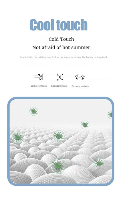 Breathable Ice Silk Car Seat Cushion Non-slip and Wear-resistant Solid Color Ice Silk Car Seat Cover, Universal Fit Most Cars