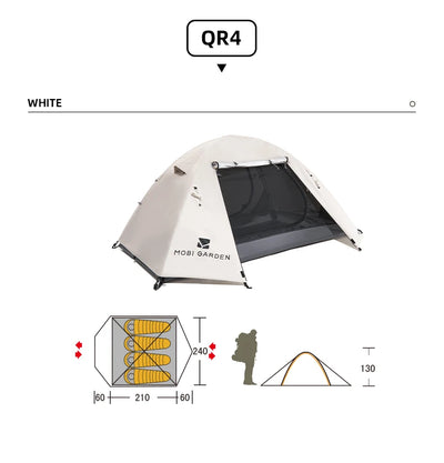 MOBI GARDEN Camping Backpacking Tent Waterproof Rainproof Hiking Silver Coated Sun Protection Easy Set Up by Smarsty