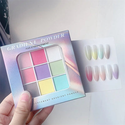 9 Colors Shimmer Nail Powder for Stunning Manicure - Smarsty