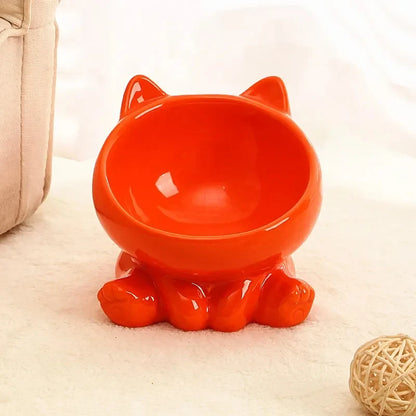 Ceramic Cat Bowl with High Feet for Comfort - Smarsty