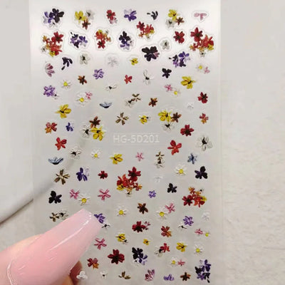 Summer Floral Nail Stickers for Elegant Manicure Decor - Smarsty