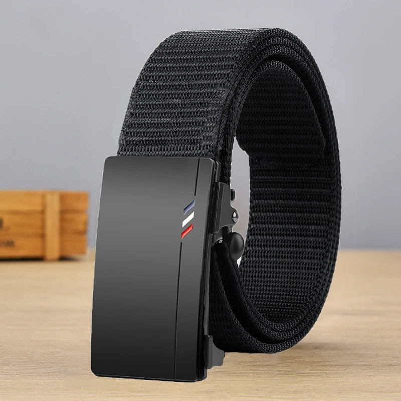 Casual Men's Nylon Belt Breathable Automatic Buckle - Smarsty