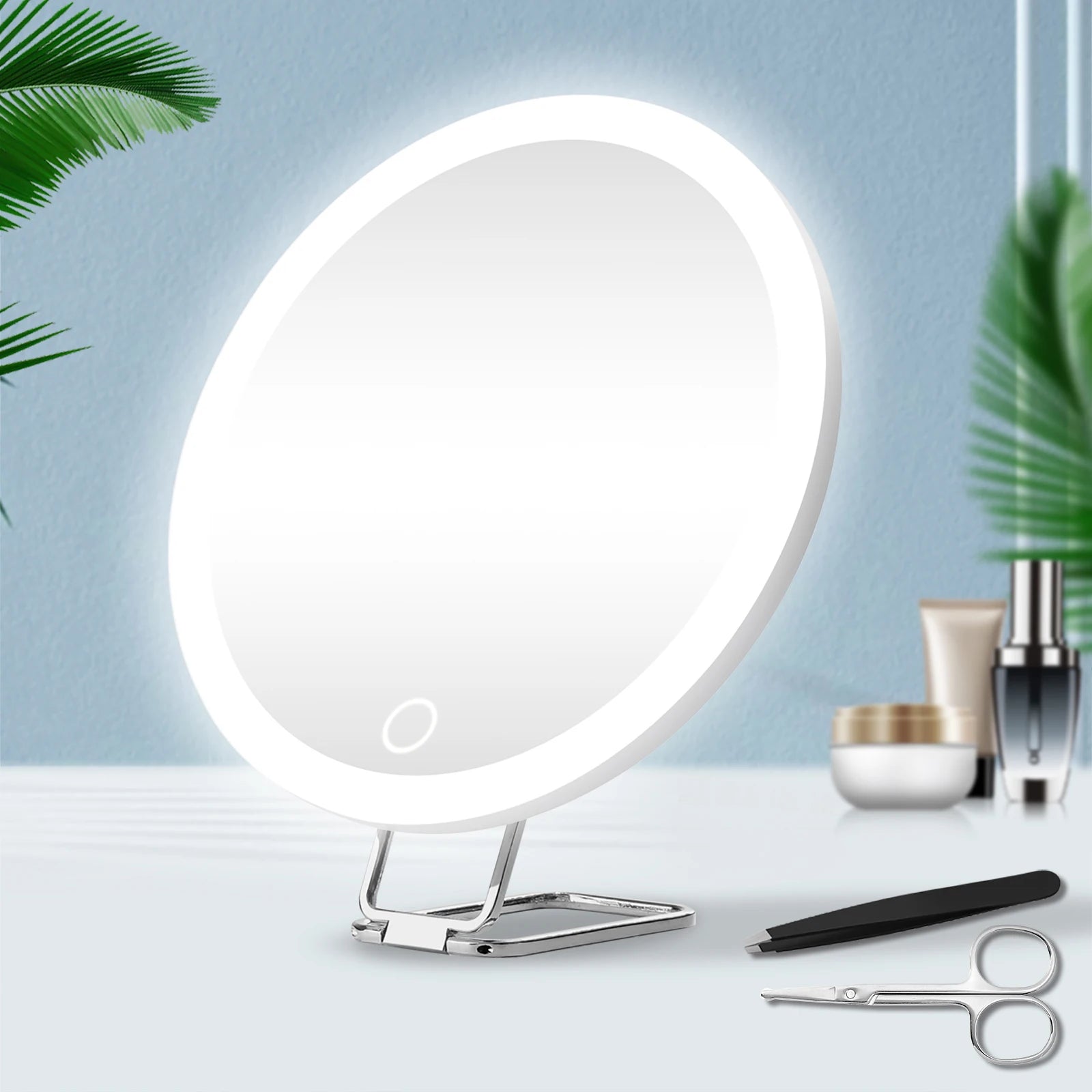 6 Inch Magnifying Mirror with Light for Travel - Smarsty