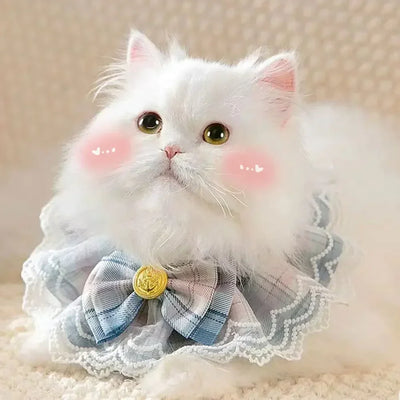 Pink Plaid Dog Bowtie Bib for Stylish Pets - Smarsty