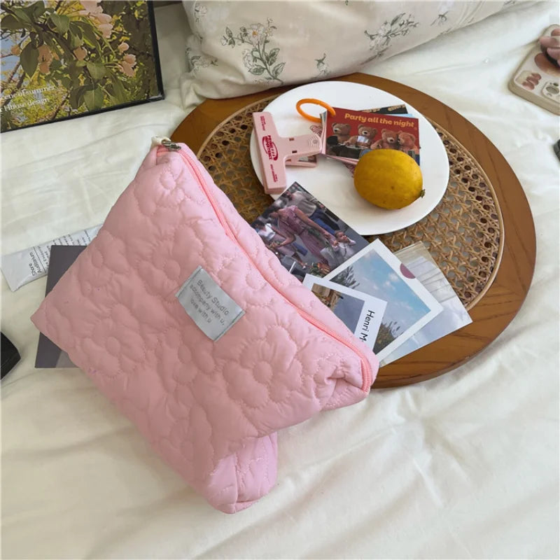 Flower Pattern Makeup Bag Cosmetic Organizer Travel Pouch - Smarsty