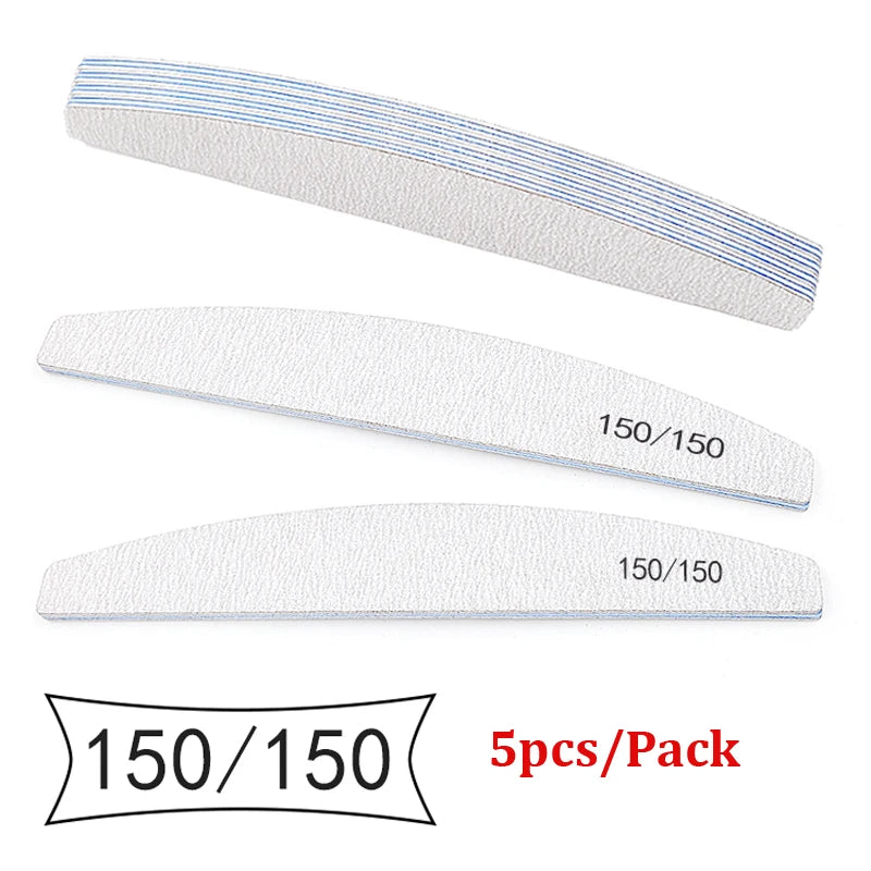 Professional Nail File Set with 5 Colors and Multiple Grits - Smarsty