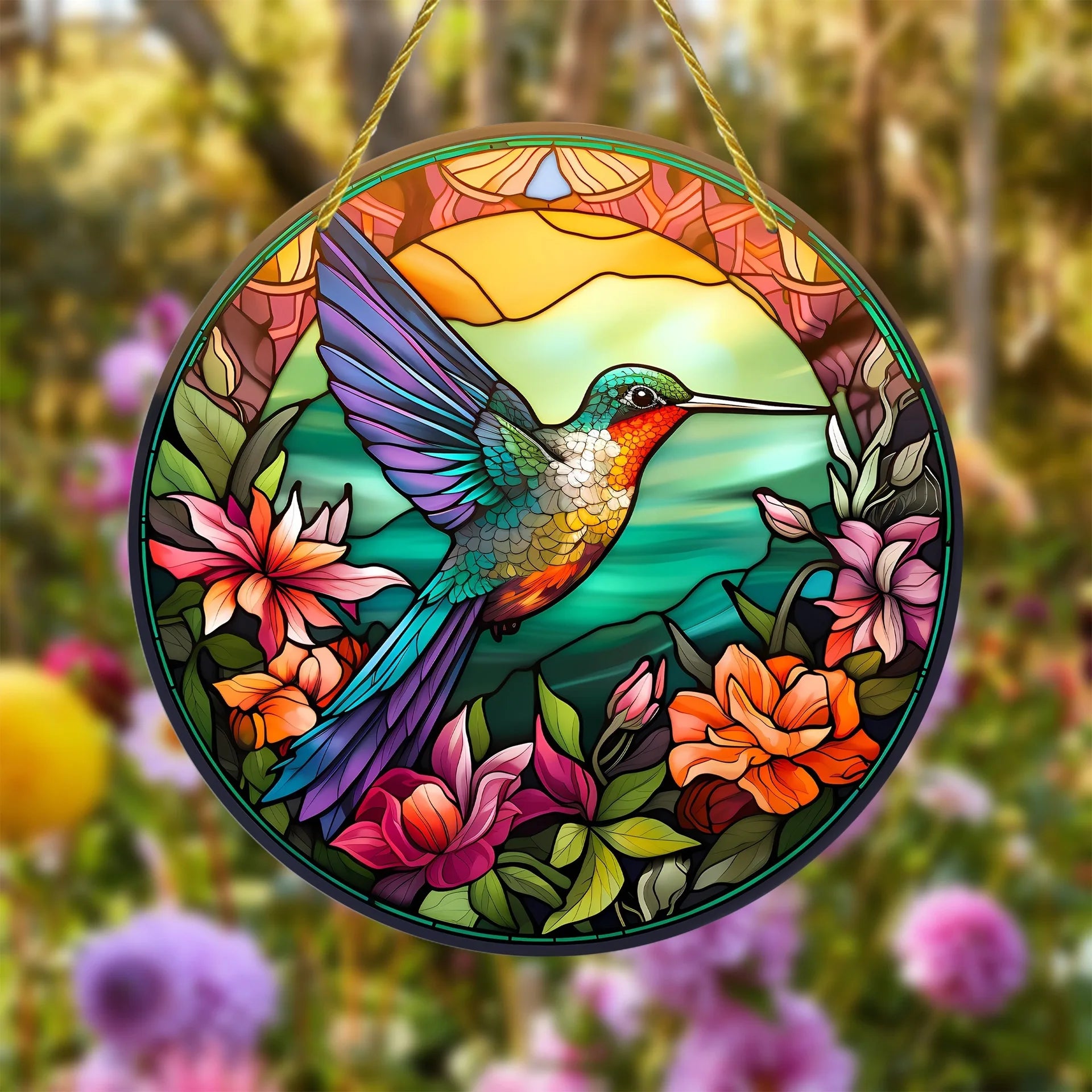 Hummingbird Acrylic Suncatcher for Vibrant Home Decor - Smarsty