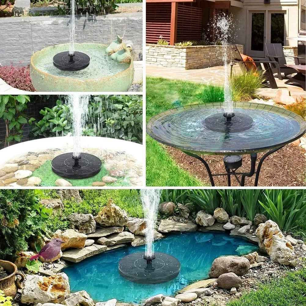 Solar Powered Floating Fountain Pump for Bird Baths and Garden Pools - Smarsty