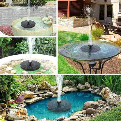 Solar Powered Floating Fountain Pump for Bird Baths and Garden Pools - Smarsty