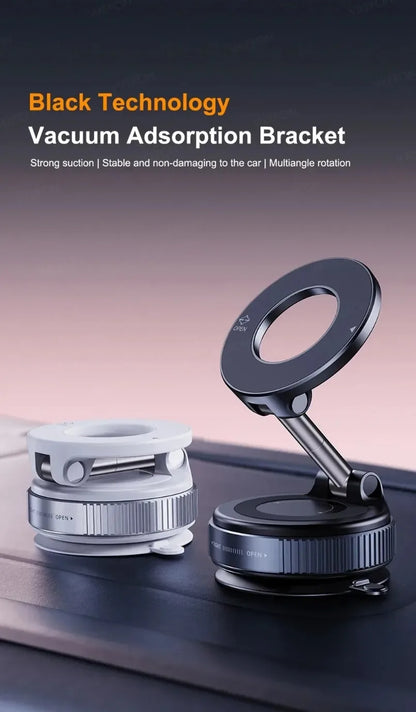 Magnetic Car Phone Holder 360 Rotation Vacuum Suction - Smarsty