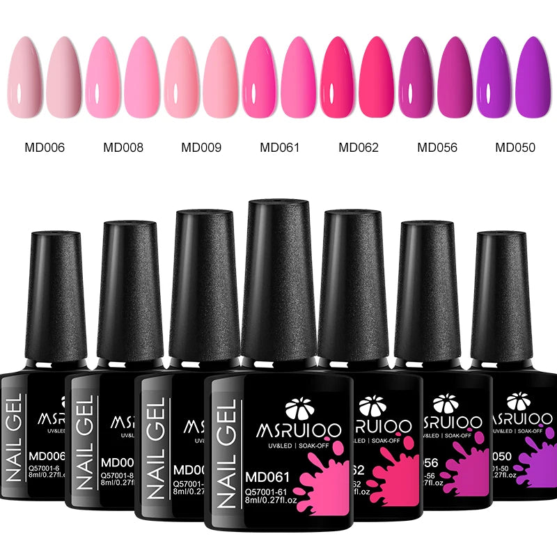 7 Piece Long Lasting Nail Gel Polish Set - Smarsty