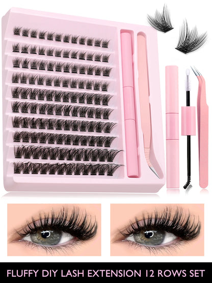 GROINNEYA DIY Eyelash Clusters Kit with Strong Hold - Smarsty