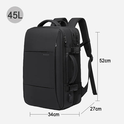 BANGE Expandable Men's Backpack Waterproof 17.3 in Laptop Backpack Man Large Capacity Hiking Travel Bag Male Backpacks for Men - Smarsty