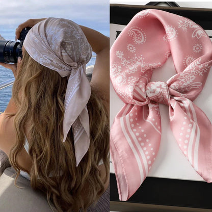 Elegant Silk Floral Hairbands and Neck Scarves - Smarsty