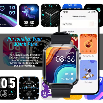 Bluetooth Smart Watch with Sleep Monitoring and IP68 Waterproof - Smarsty