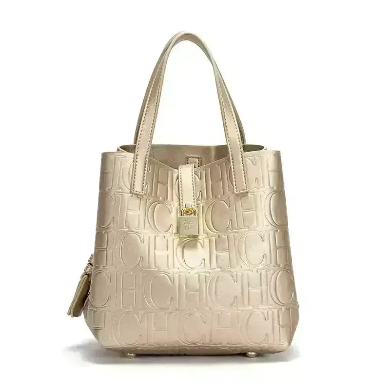 Large Capacity Handbag With Lock Design Luxury Crossbody - Smarsty