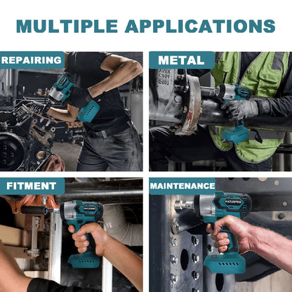 500N.m Brushless Cordless Impact Wrench for Home DIY - Smarsty