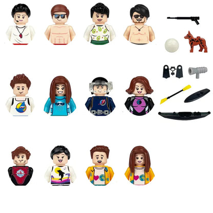 building blocks action doll mini city figures toys girls soldiers policeman robot worker fireman farmer cook movie characters