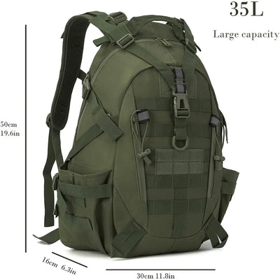 40L Tactical Backpack for Men Camping Hiking Backpacks Reflective Outdoor Travel Bags Survival Molle Climbing Rucksack Bag - Smarsty