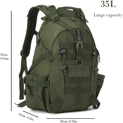 40L Tactical Backpack for Men Camping Hiking Backpacks Reflective Outdoor Travel Bags Survival Molle Climbing Rucksack Bag - Smarsty