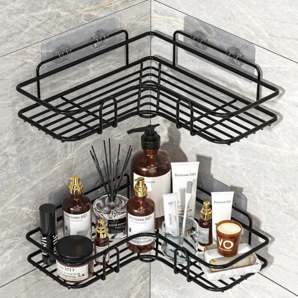 Corner Bathroom Shelf Wall Mounted No-Drill Organizer - Smarsty
