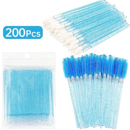 200 Pcs Disposable Makeup Brushes for Eyelash and Lip Application - Smarsty