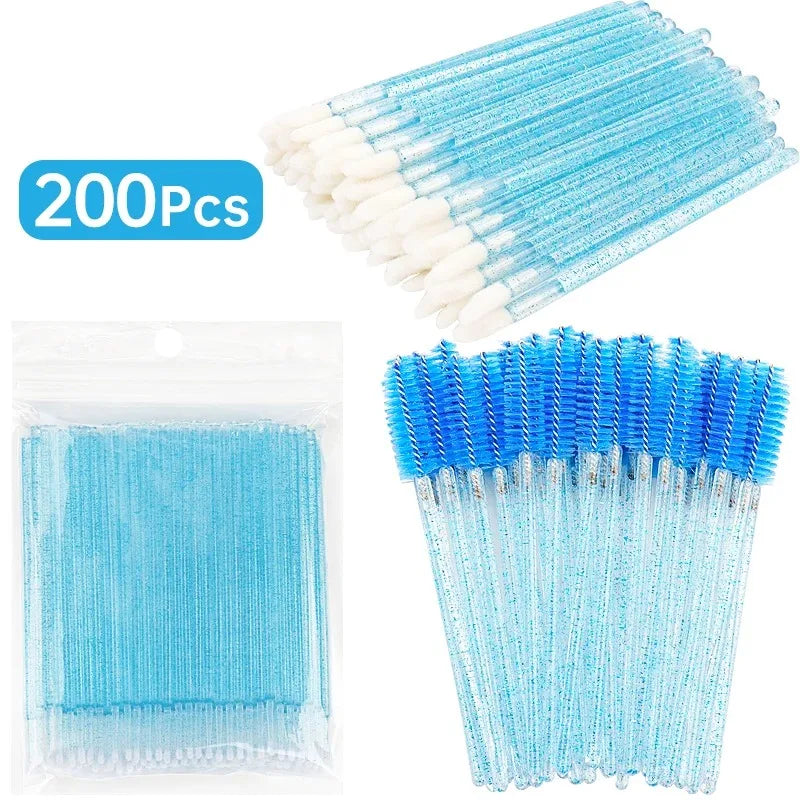 200 Pcs Disposable Makeup Brushes for Eyelash and Lip Application - Smarsty
