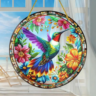 Hummingbird Acrylic Suncatcher for Vibrant Home Decor - Smarsty