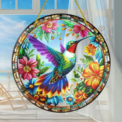 Hummingbird Acrylic Suncatcher for Vibrant Home Decor - Smarsty