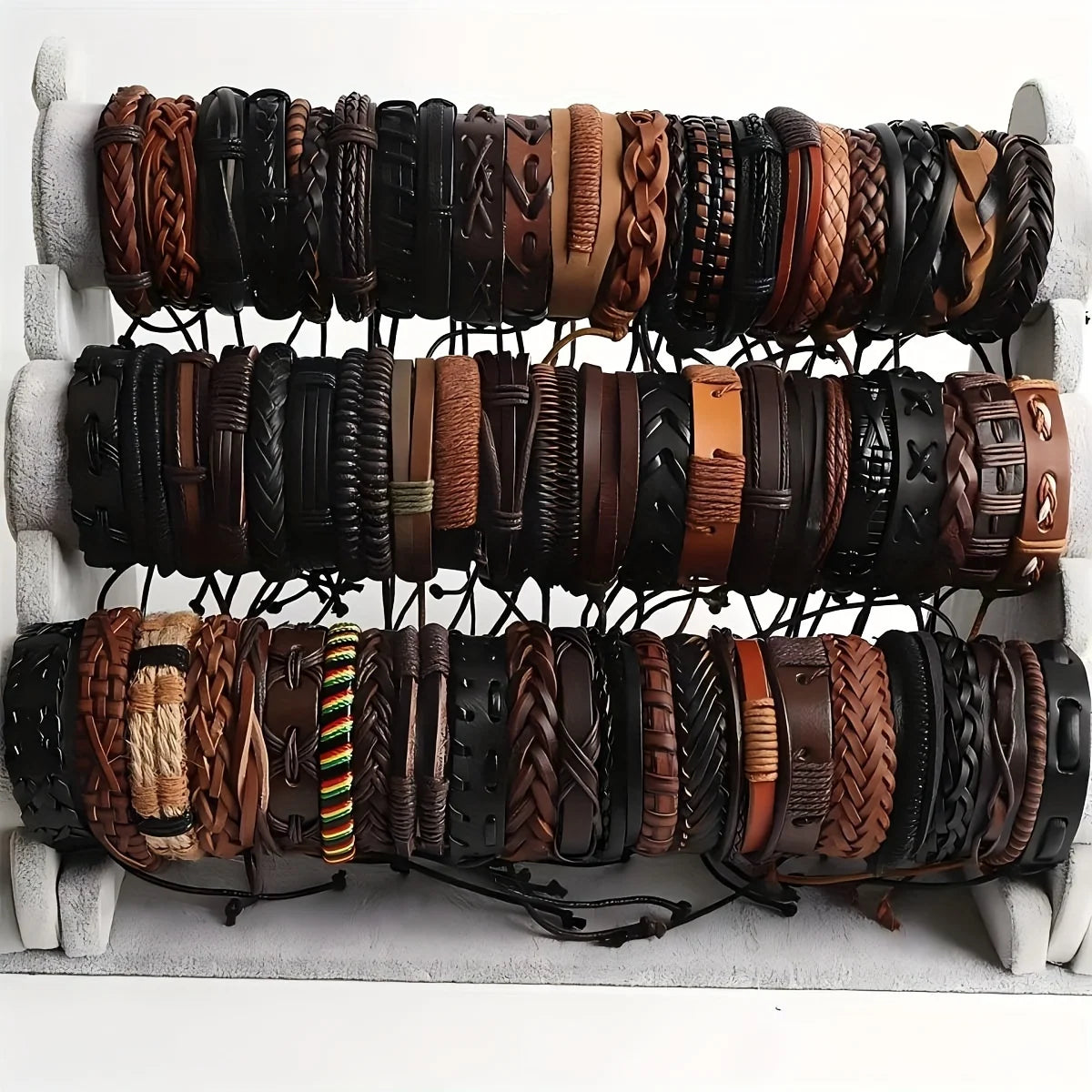 Braided Leather Bracelets for Men and Women Handmade - Smarsty