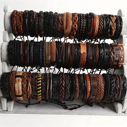Braided Leather Bracelets for Men and Women Handmade - Smarsty