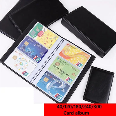 40/120/180/240/300 Cards ID Credit Card Holder Book Case Organizer Leather Business Cards ID Credit Card Holder Case Cards Album - Smarsty