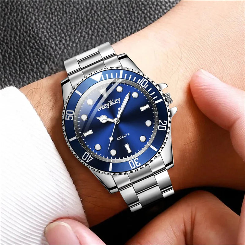 Large Dial Quartz Watch for Men Stylish Business Casual - Smarsty
