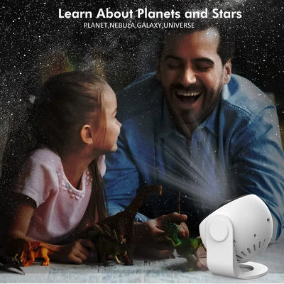 13 In 1 Galaxy Ultral Star Projector HD Image Area LED Night Light, 13 Film Discs,360° Rotate 1/2h Timer for Kids&Adults Bedroom - Smarsty