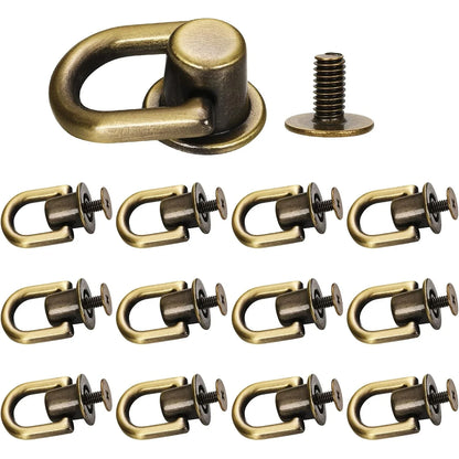 1/10pcs D-shaped Ring Bag Clip Buckles Retro Metal Double Buckle Handbag Chain Handles Connector Bag Strap Hardware Accessories