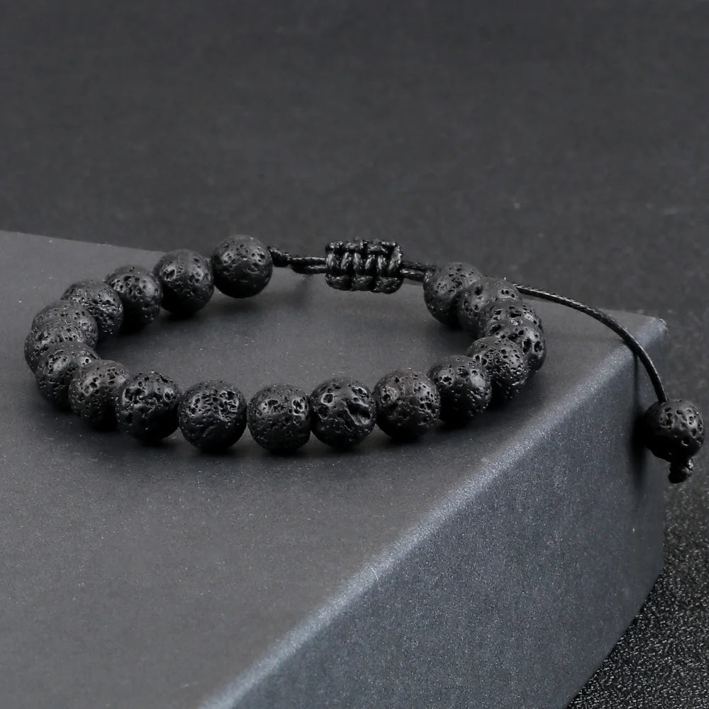 Adjustable 8mm Tiger Eye Beads Bracelet for Yoga Healing - Smarsty