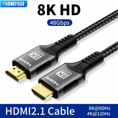High Speed 8K HDMI Cable with Braided Nylon Design - Smarsty