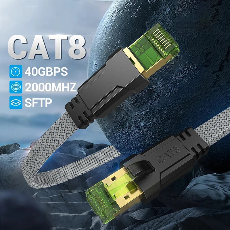 Cyanmi Cat8 Ethernet Cable 40Gbps High Speed Network - Smarsty
