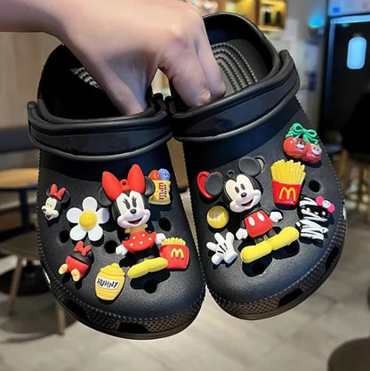 MINISO Tom and Jerry set  Anime Character for Cute Cartoon Shoe Charms Decoration Accessories for Classic Clog X-mas Gifts