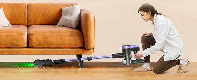 500W/55KPA Self-Standing Cordless Vacuum Cleaner,60 Mins Handheld Vacuum Cleaners,Smart LED Screen Vacuum for Carpet/Pet Hair - Smarsty