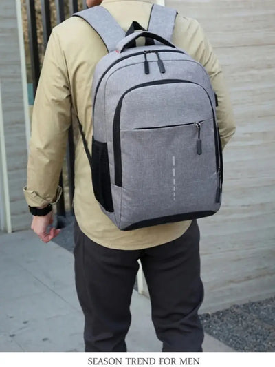 Mens BackPack LargeCapacity Simple Fashion Travel Female Student ComputerBag - Smarsty
