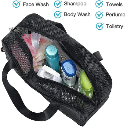 Mesh Shower Caddy Tote Bag Cosmetic Organizer Spacious - Smarsty
