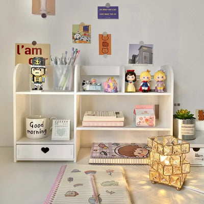 Double-Layer Desktop Organizer Rack Stationery Office Desk Accessories Storage Desktop Cosmetics Organizers Storage Shelf by Smarsty