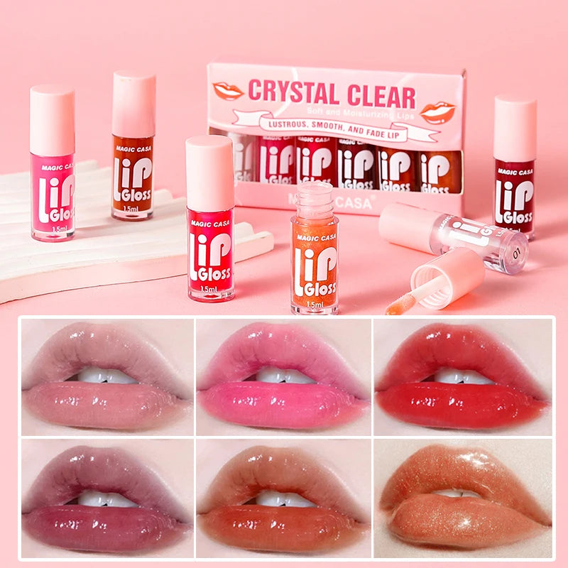 Magic Casa 6-Piece Jelly Lip Oil Set for Plumping Hydration - Smarsty