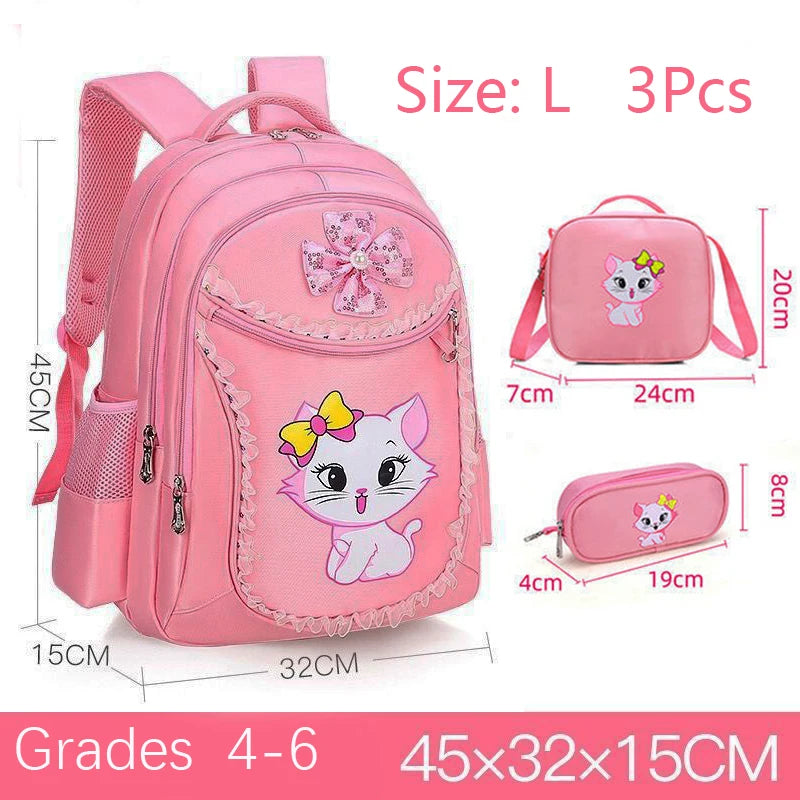 Cute Cat Printed Kids Backpack Waterproof School Bag - Smarsty
