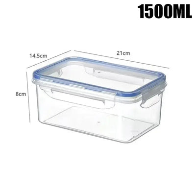 Kitchen Refrigerator Sealed Rectangular Refrigerator Storage Box with Lid Plastic Crisper Microwave-heated Lunch Box Storage Box by Smarsty