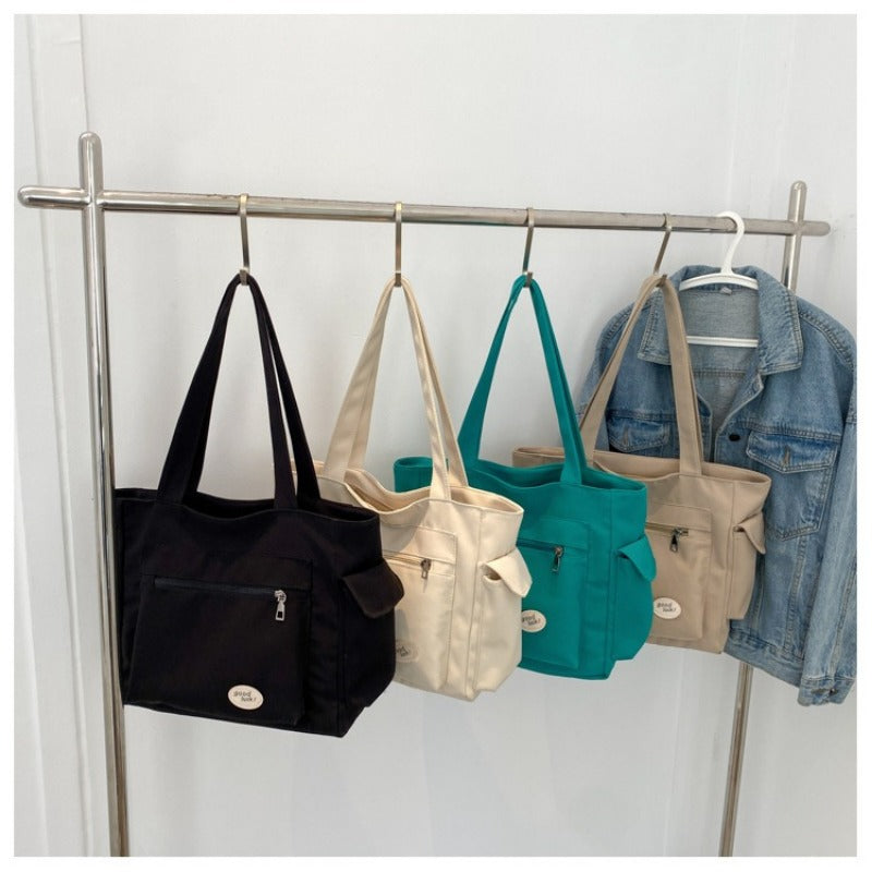 Women Canvas Tote Bag Large Capacity Shoulder Handbag - Smarsty