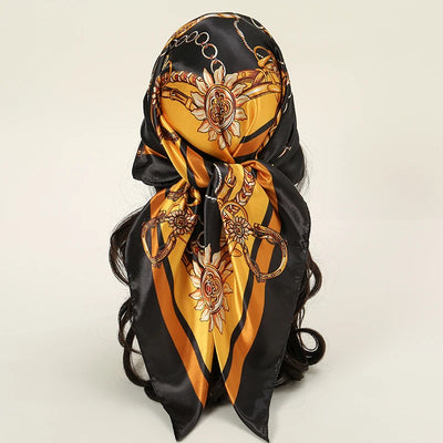 Luxury Satin Silk Scarf for Women Sun Protection - Smarsty