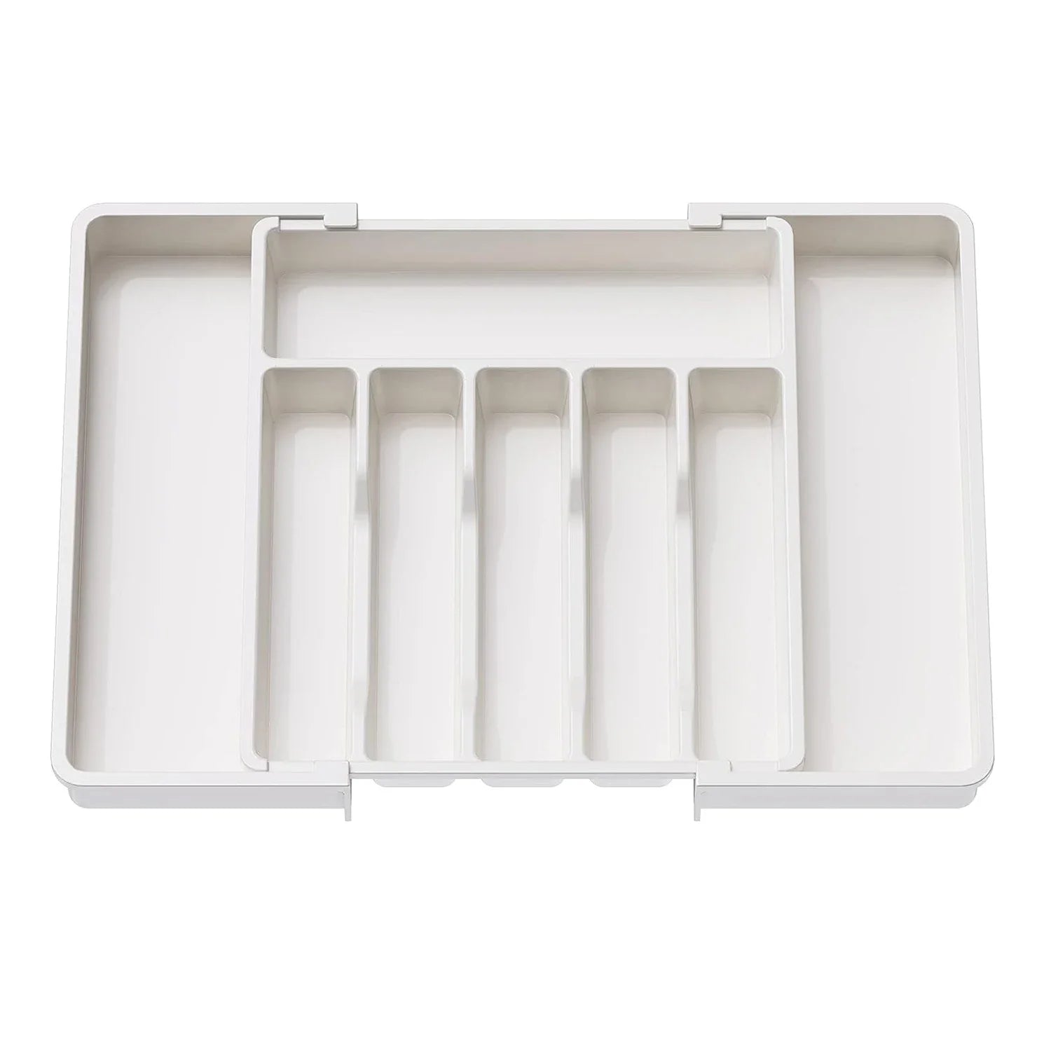 New Expandable Cutlery Drawer Organizer, Adjustable Kitchen Utensil Tray Set, Compartment Flatware Storage Divider